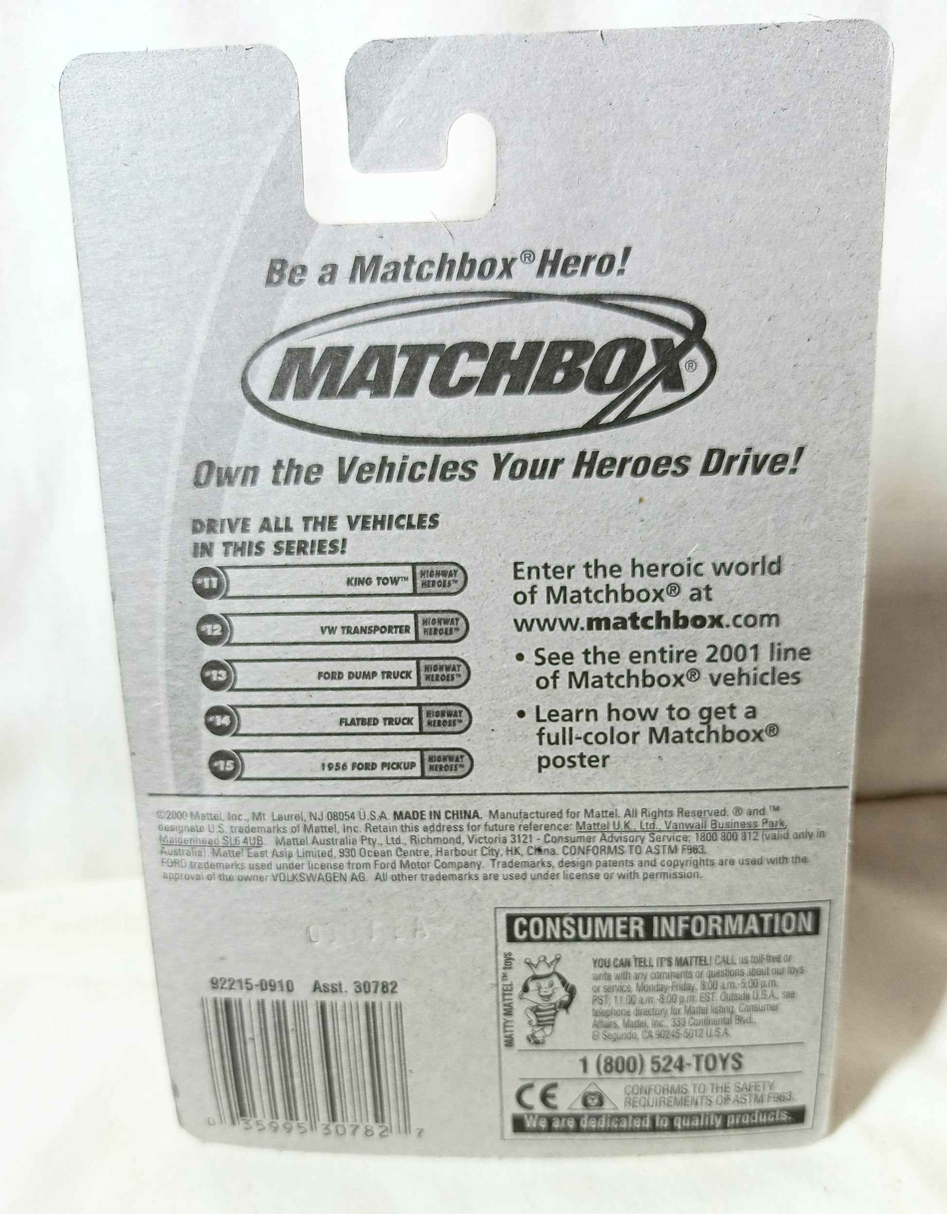 Matchbox #12 '67 VW Transporter Bus Volkswagen Highway Heroes 2001 - Tuliptuff