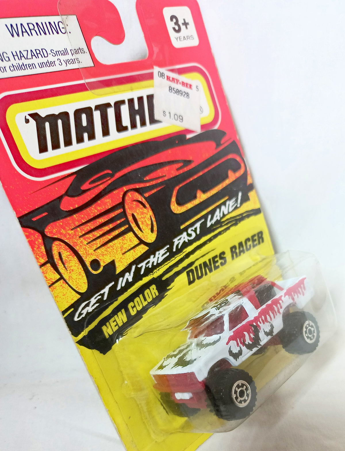 Matchbox #13 Dunes Racer 4X4 Open Back Truck Bats Blood 1995 - TulipStuff