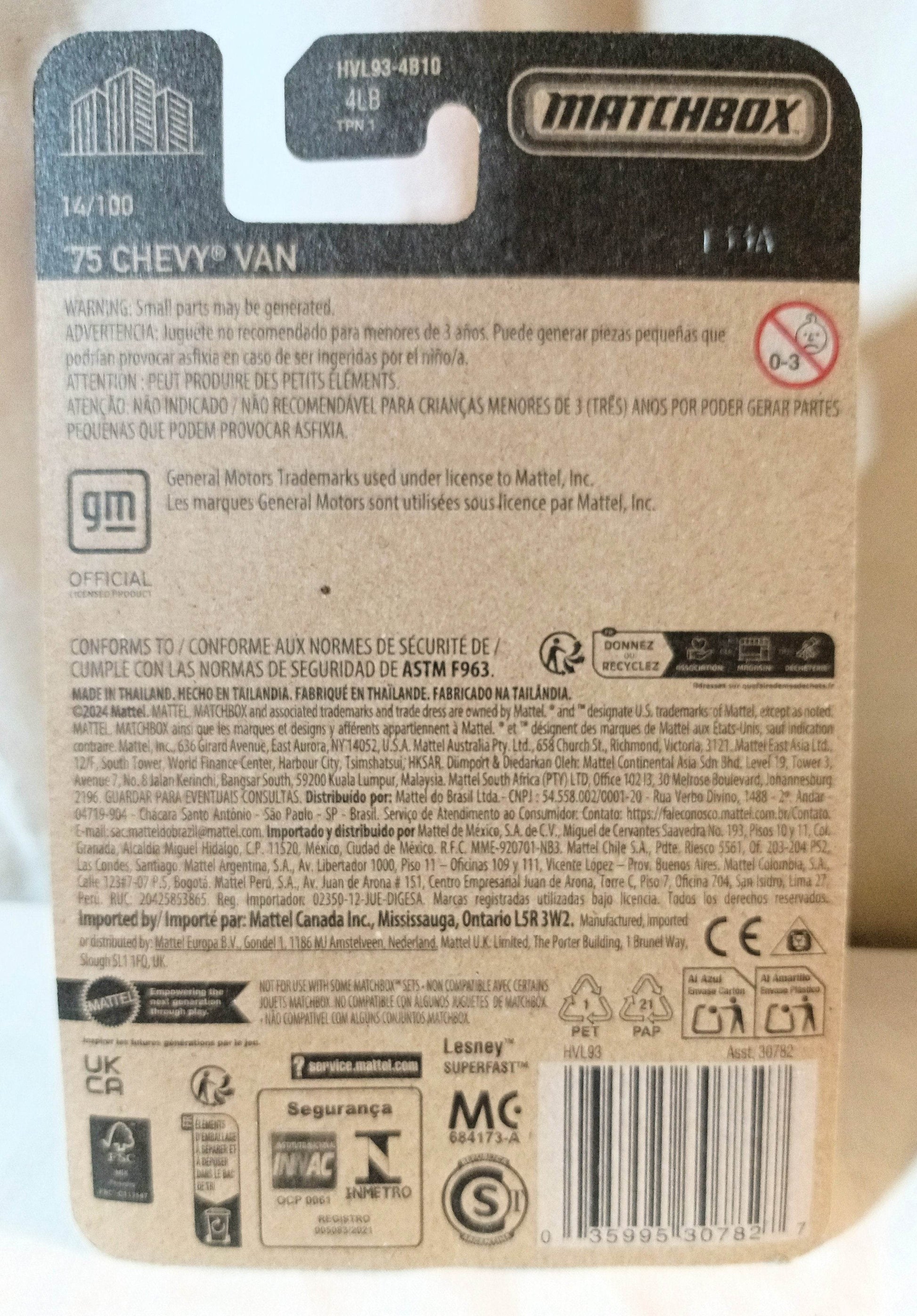 Matchbox #14 '75 Chevy Van Ruff Ruff Rider Mobile Dog Spa 2024 - TulipStuff