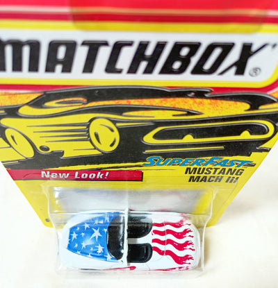 Matchbox #15 Ford Mustang Mach III Convertible Stars & Stripes 1997 - TulipStuff
