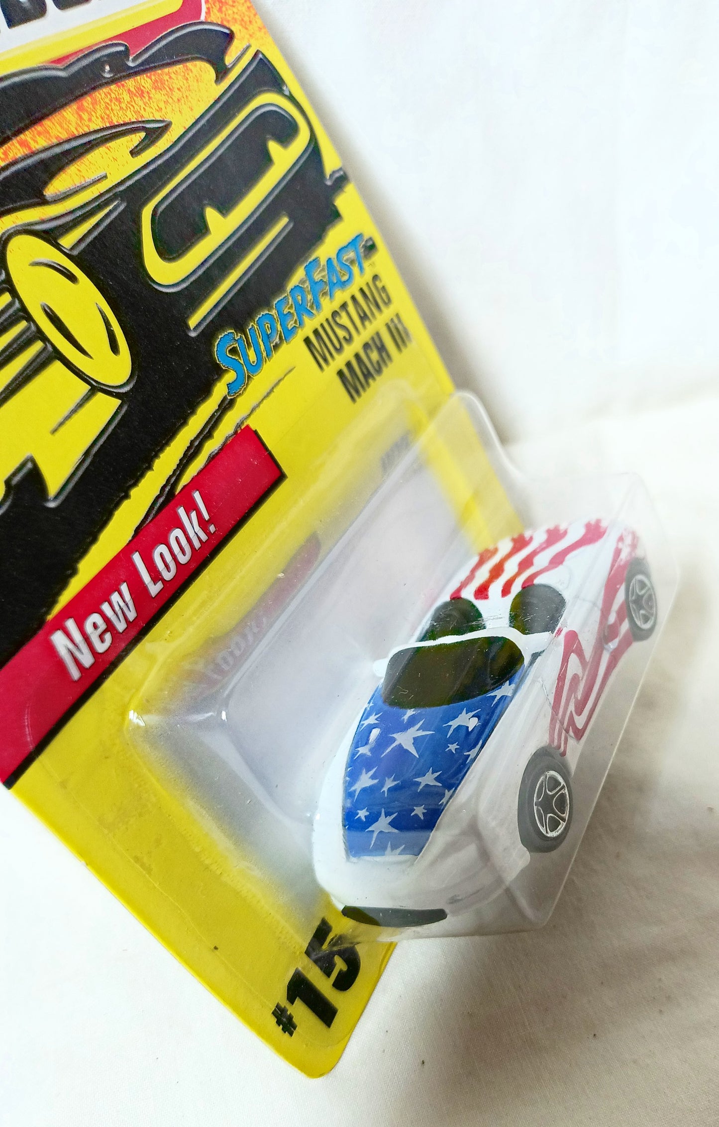 Matchbox #15 Ford Mustang Mach III Convertible Stars & Stripes 1997 - TulipStuff