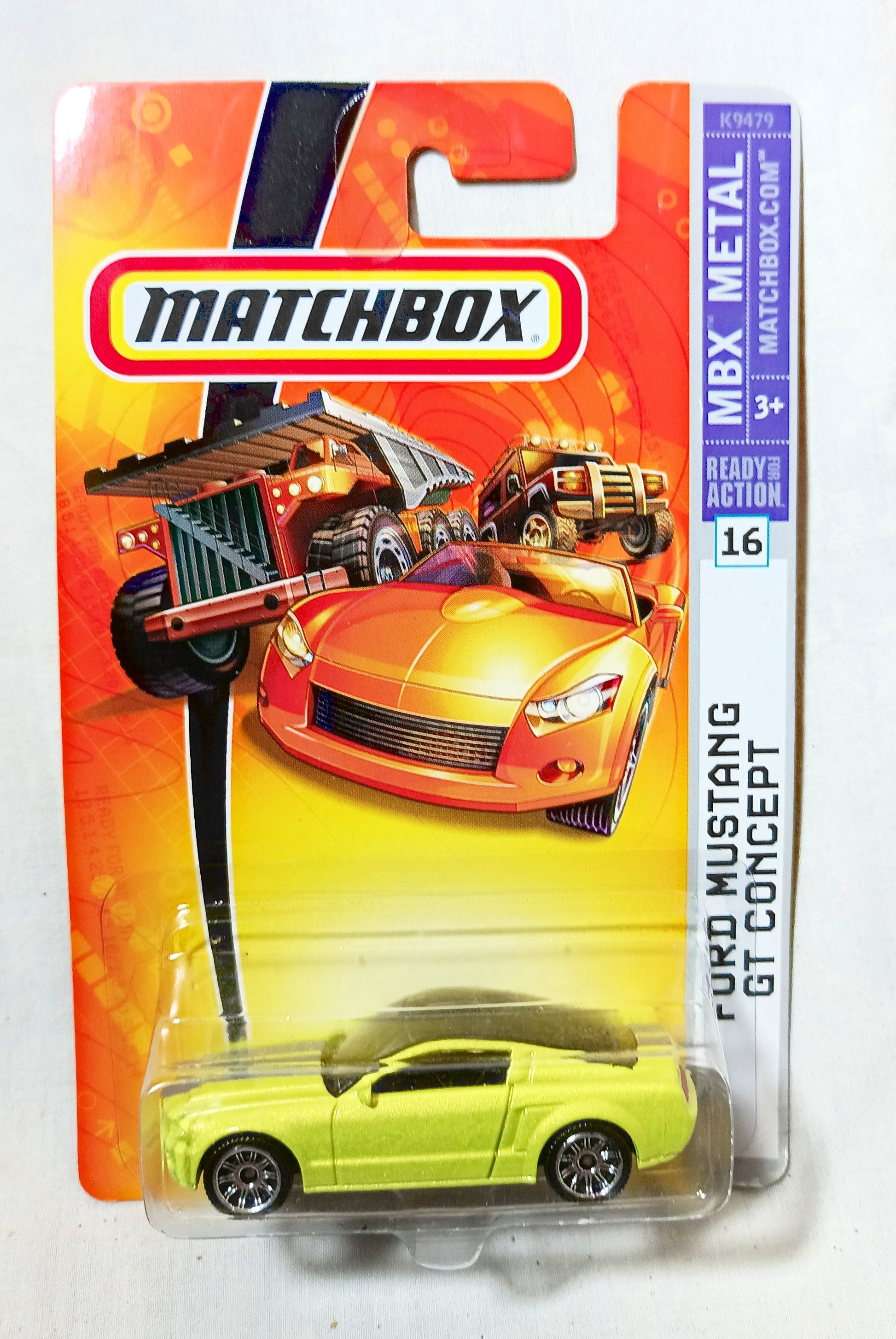 Matchbox #16 Ford Mustang GT Concept MBX Metal Lime Green 2007 - TulipStuff