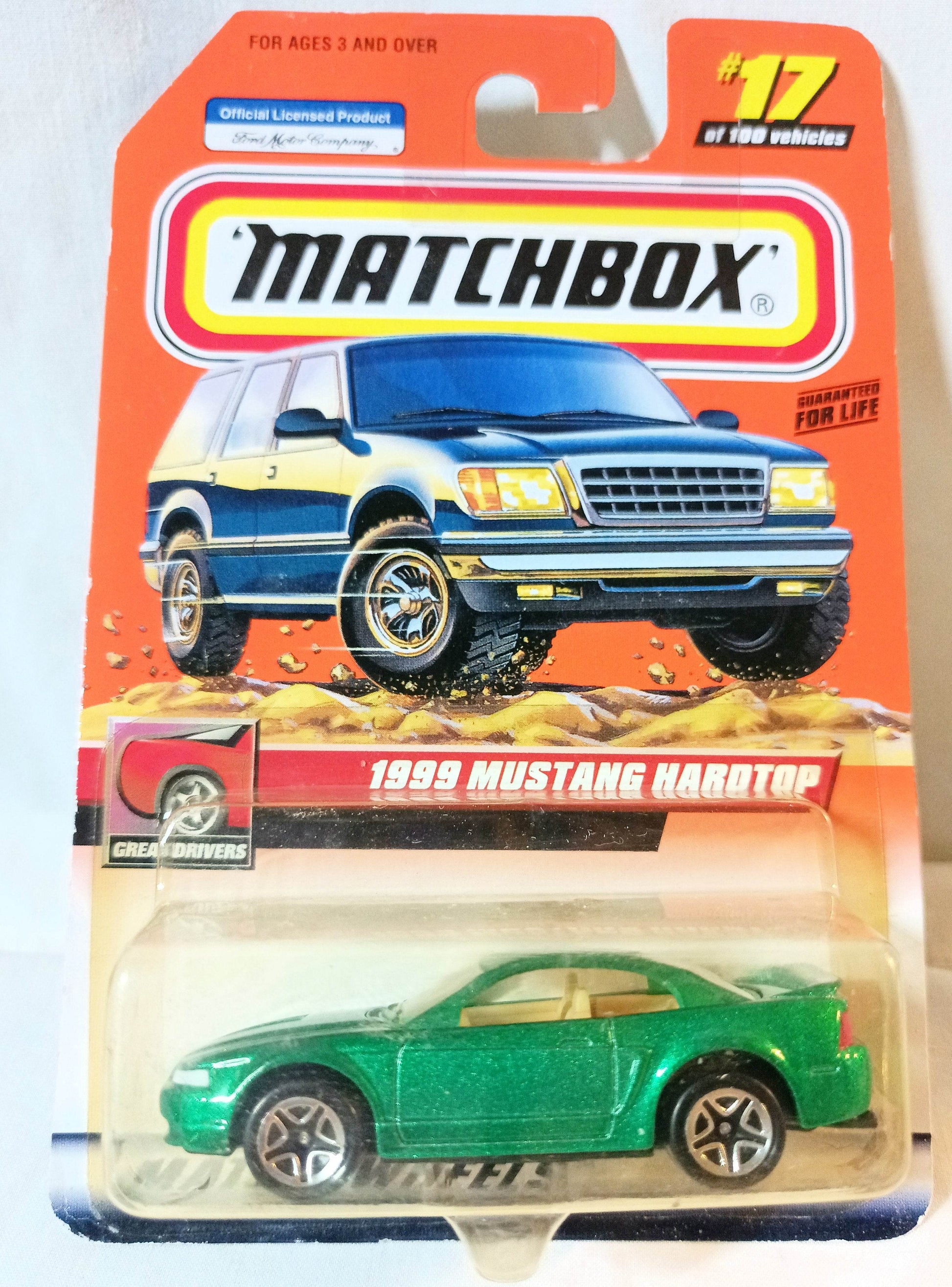 Matchbox #17 Ford 1999 Mustang HardtopGreat Drivers Series 2000 - TulipStuff