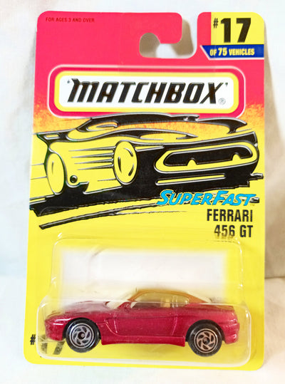 Matchbox #17 Ferrari 456 GT Sports Car Red 1996 - TulipStuff