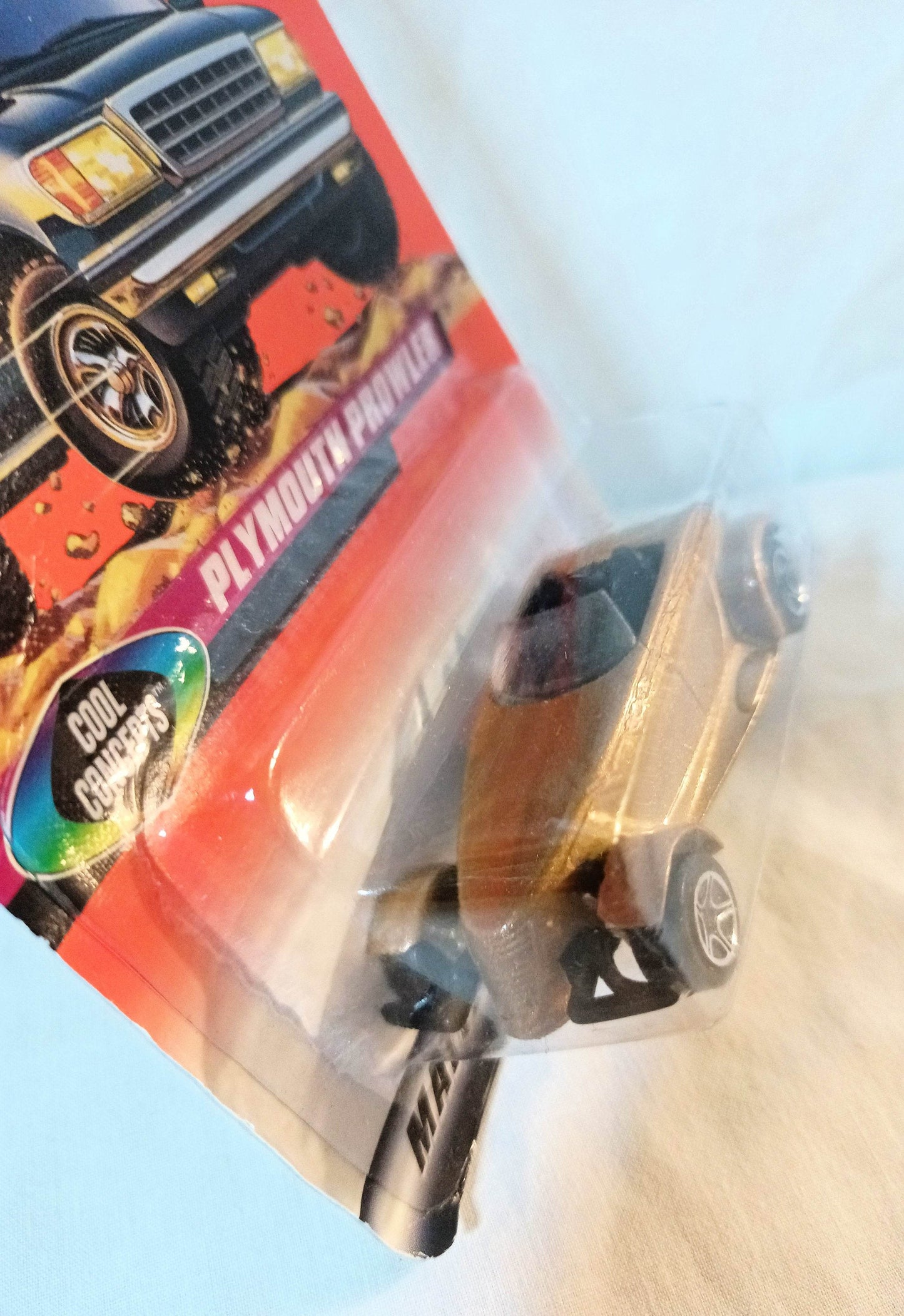 Matchbox #18 Plymouth Prowler Cool Concepts Gold 1998 - TulipStuff