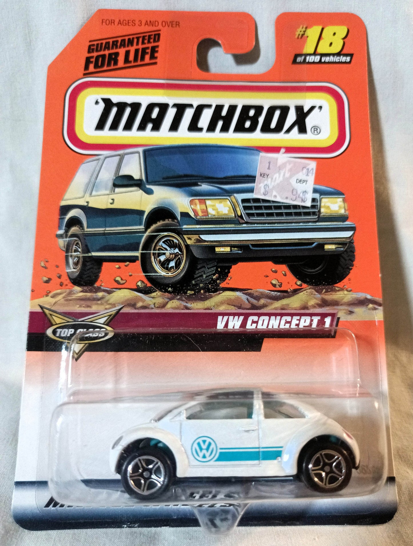 Matchbox #18 Volkswagen VW Concept 1 Top Class Series 1999 - TulipStuff