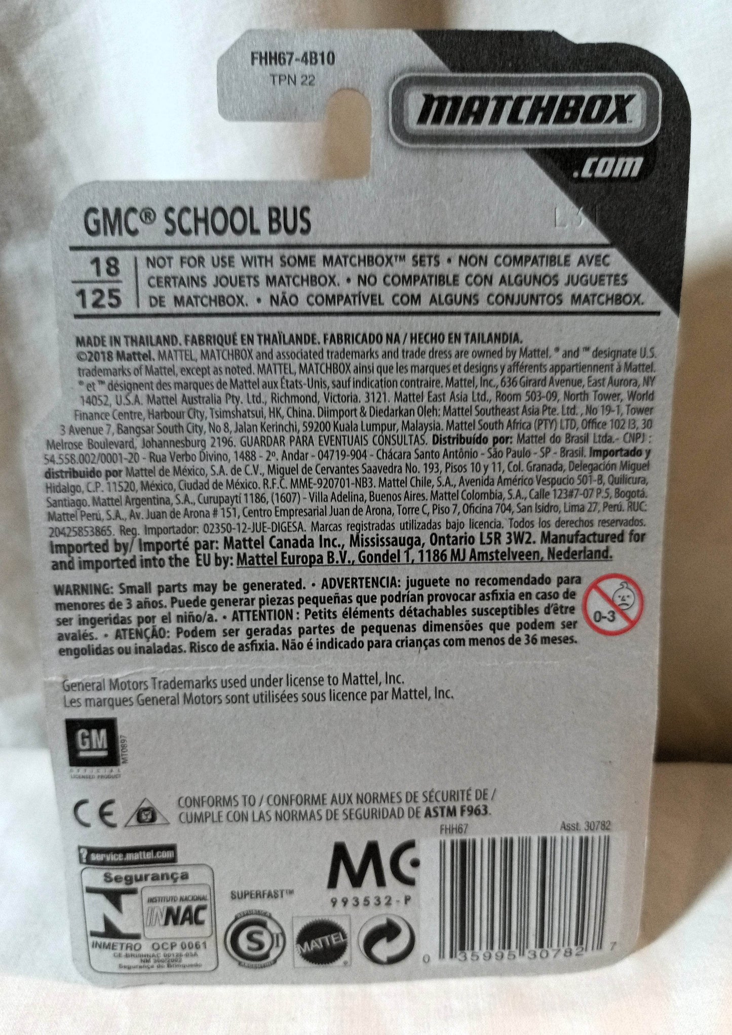 Matchbox #18 GMC School Bus Hollywood Tours MBX Service 2018 - TulipStuff