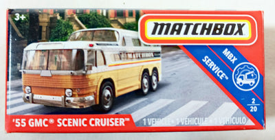 Matchbox 2018 Power Grabs '55 GMC Scenic Cruiser Bus MBX Service - TulipStuff