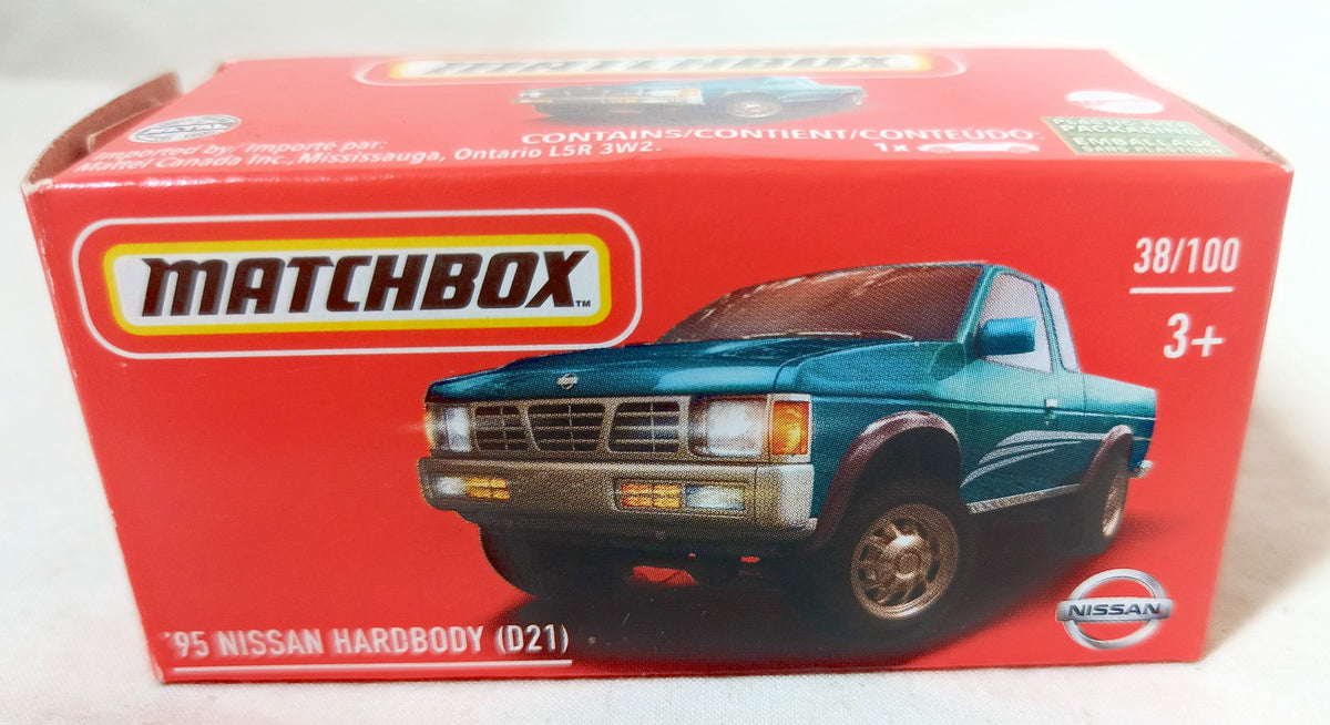 Matchbox 2021 Power Grabs #38 Nissan Hardbody (D21) Pickup Truck Blue - TulipStuff