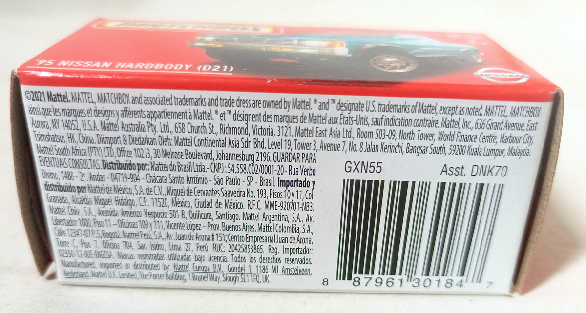 Matchbox 2021 Power Grabs #38 Nissan Hardbody (D21) Pickup Truck Blue - TulipStuff