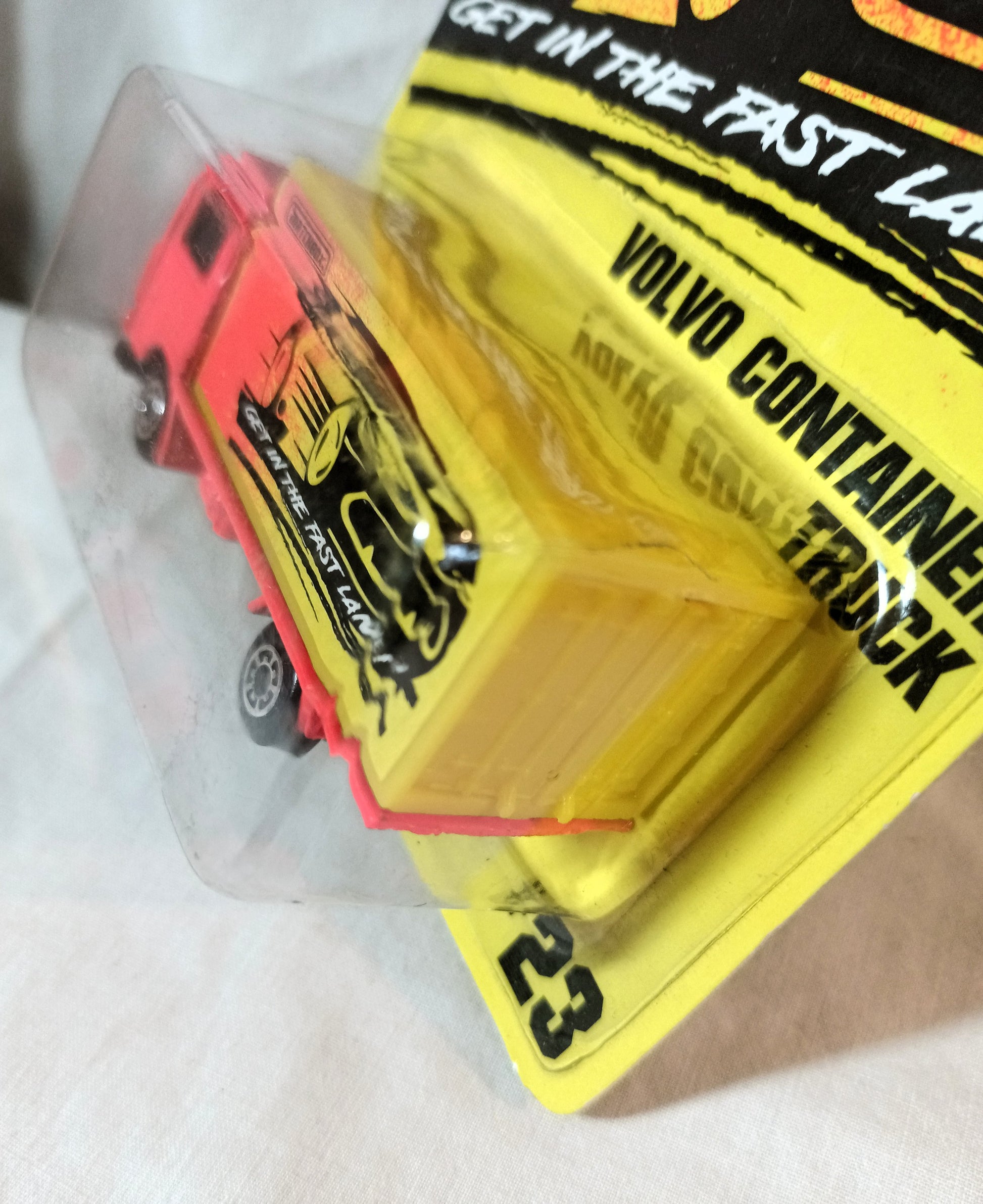 Matchbox #23 Volvo Container Truck Get In The Fast Lane 1996 - TulipStuff