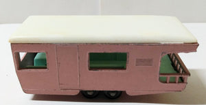 Lesney Matchbox 23 Trailer Caravan RV Camper Pink England 1965 - TulipStuff