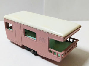 Lesney Matchbox 23 Trailer Caravan RV Camper Pink England 1965 - TulipStuff