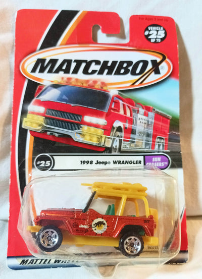 Matchbox 25 1998 Jeep Wrangler Sun Crashers - TulipStuff