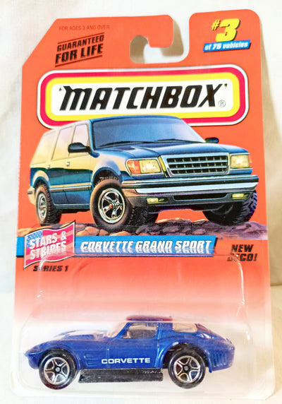 Matchbox #3 Chevrolet Corvette Grand Sport Stars and Stripes 1998 - TulipStuff