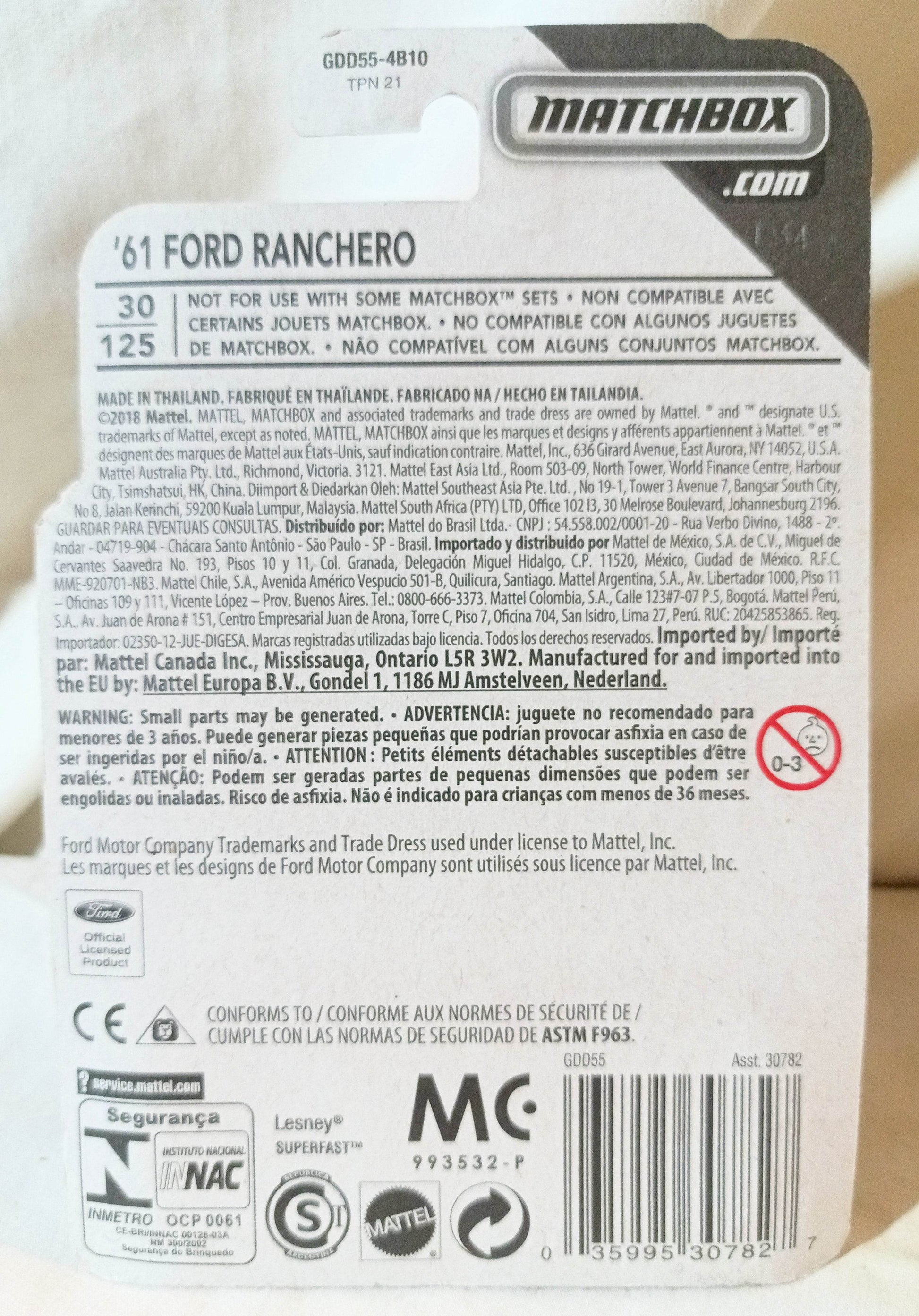 Matchbox #30 1961 Ford Falcon Ranchero MBX Road Trip 2018 - TulipStuff