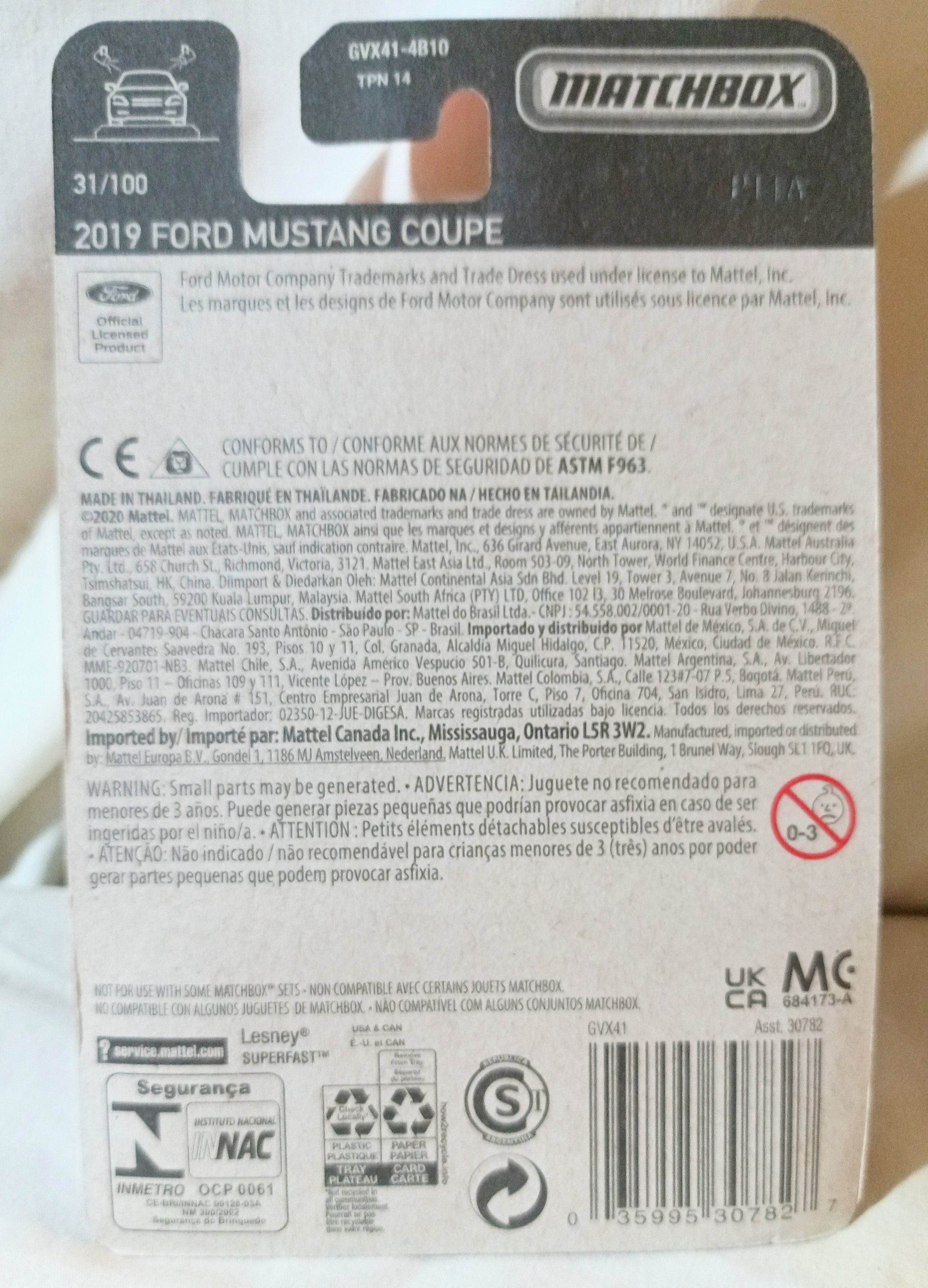 Matchbox 2019 Ford Mustang Coupe MBX 31/100 2021 - TulipStuff