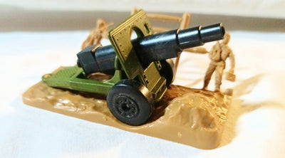 Lesney Matchbox 32 Field Gun w/Soldiers Diorama England 1978 - TulipStuff