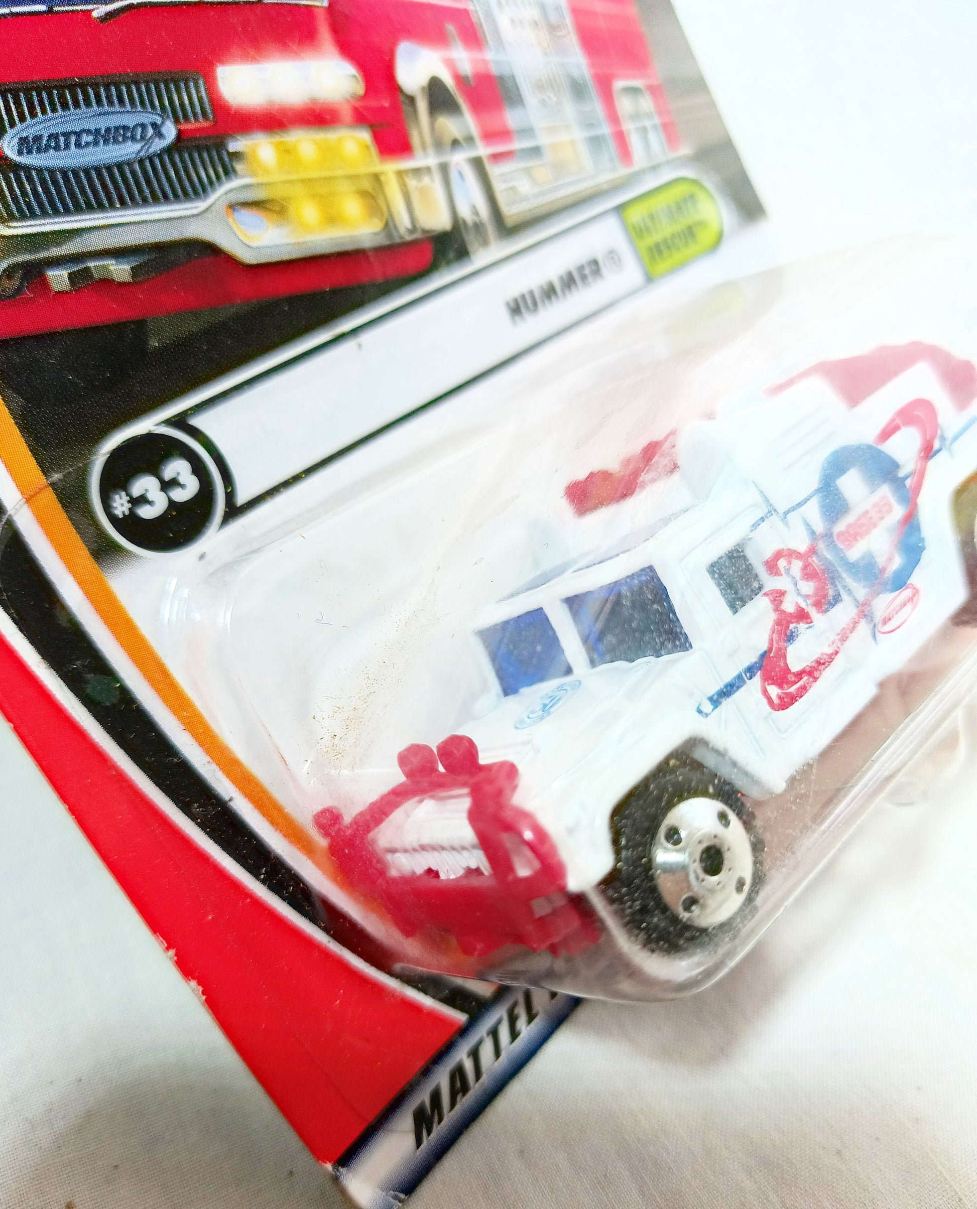 Matchbox #33 Hummer H1 50th Anniversary Tampo Ultimate Rescue 2002 - TulipStuff