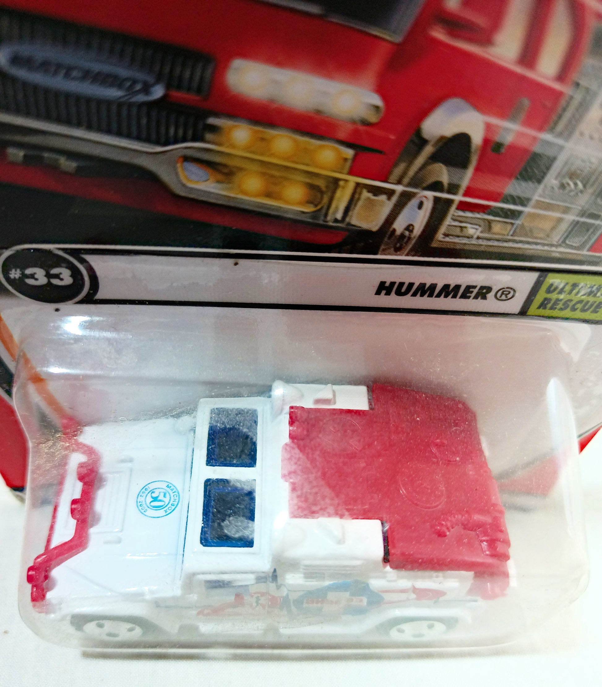 Matchbox #33 Hummer H1 50th Anniversary Tampo Ultimate Rescue 2002 - TulipStuff