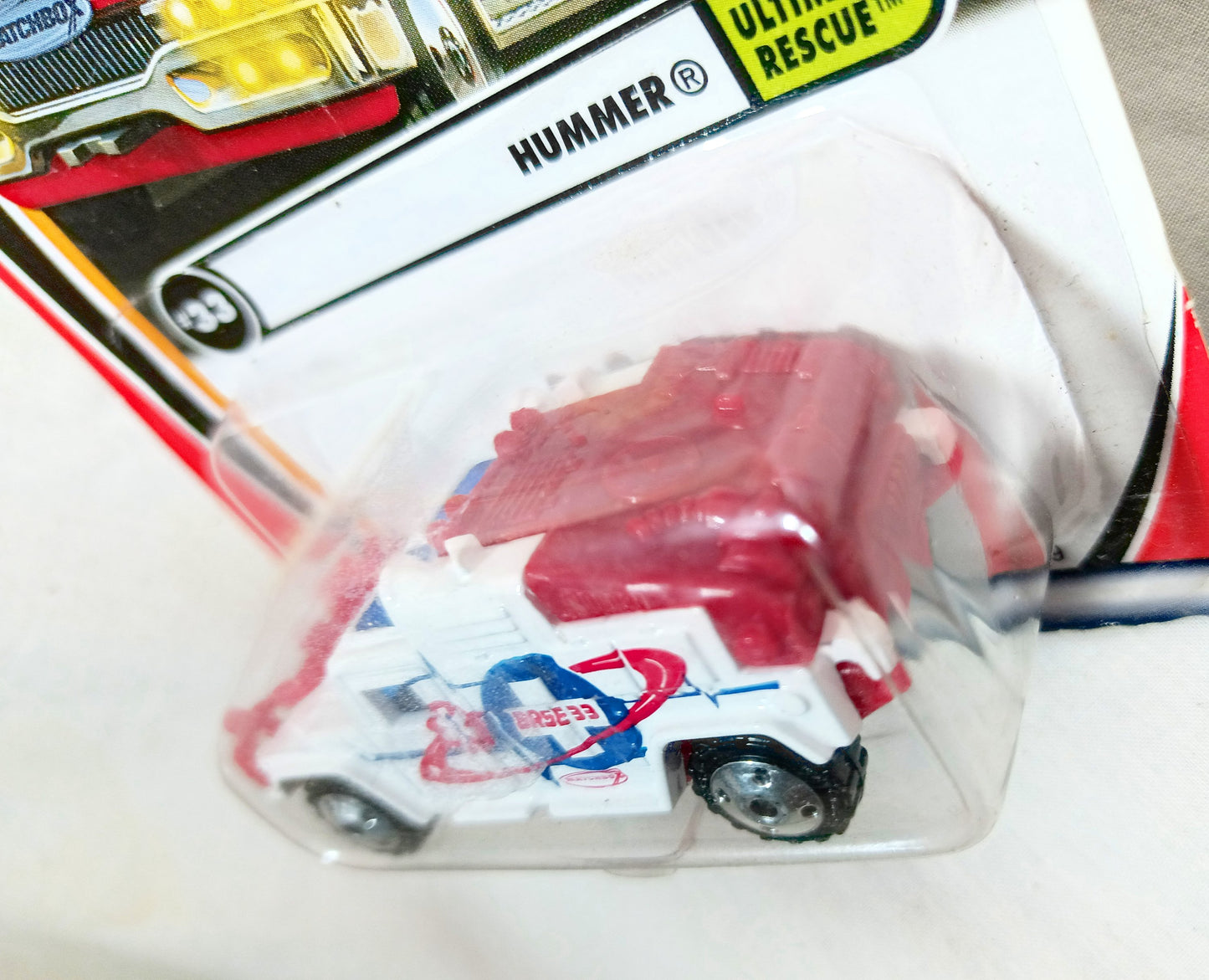 Matchbox #33 Hummer H1 50th Anniversary Tampo Ultimate Rescue 2002 - TulipStuff