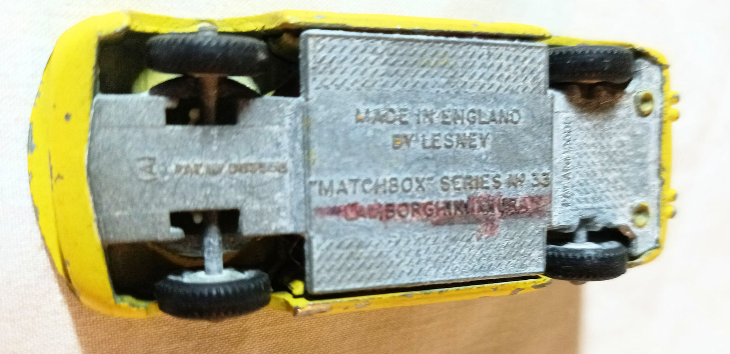 Lesney Matchbox 33 Lamborghini Miura England 1969 - TulipStuff