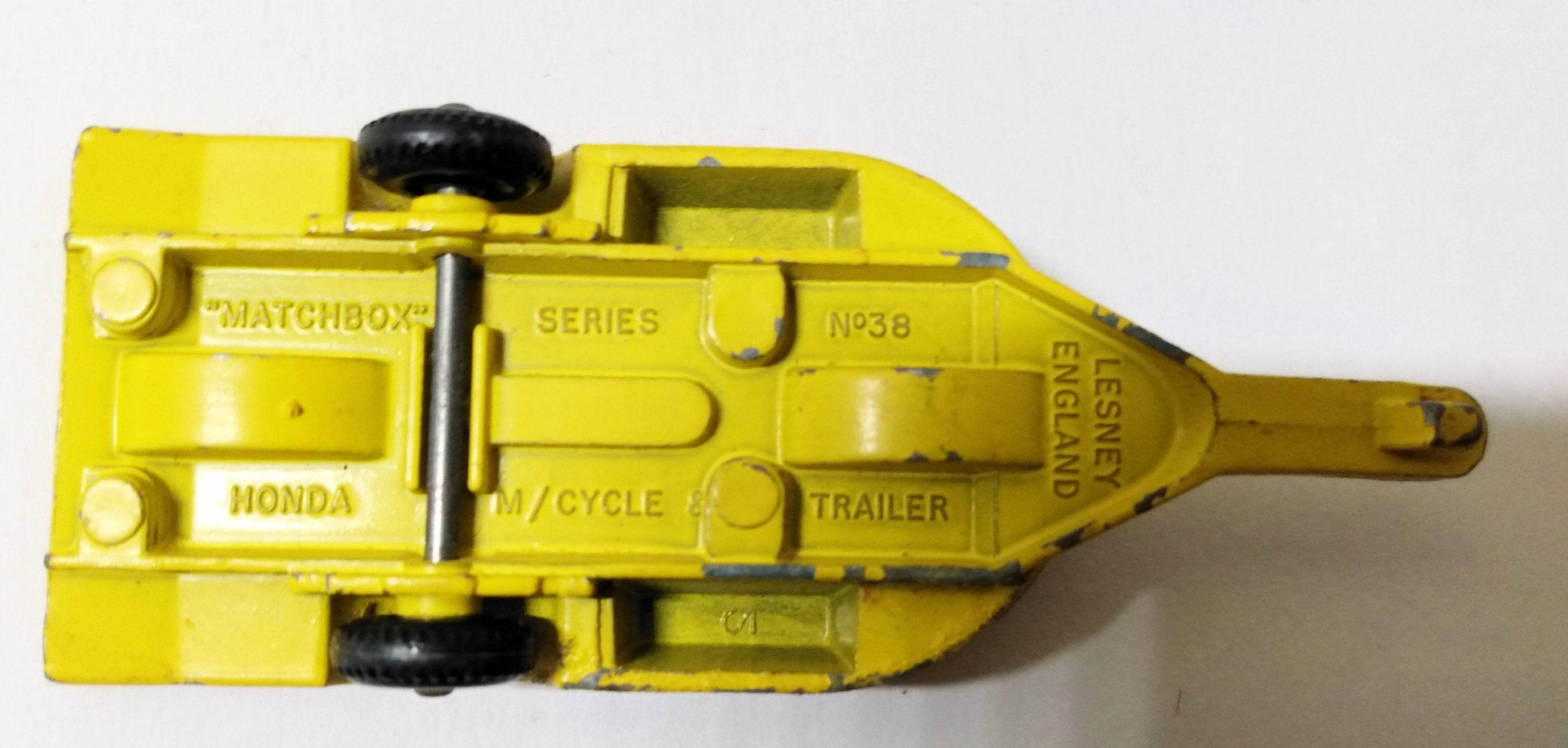Lesney Matchbox no. 38 Honda Motorcycle and Trailer 1967 England - TulipStuff