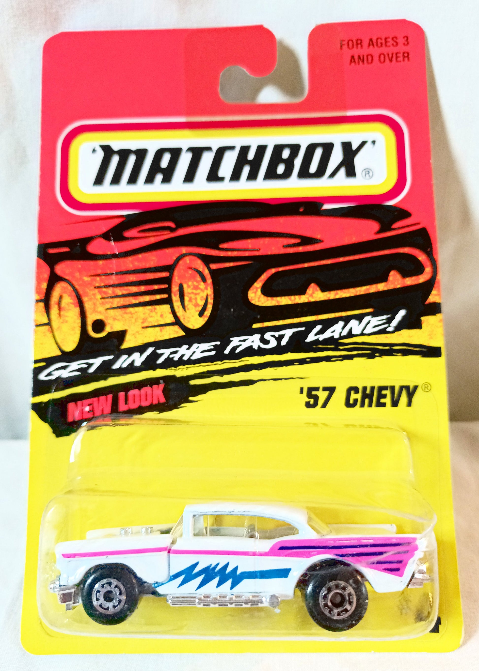 Matchbox #4 '57 Chevy Bel Air White Superfast 1996 - TulipStuff