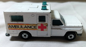 Lesney Matchbox 41 Chevrolet Ambulance Red Cross England 1978 - TulipStuff