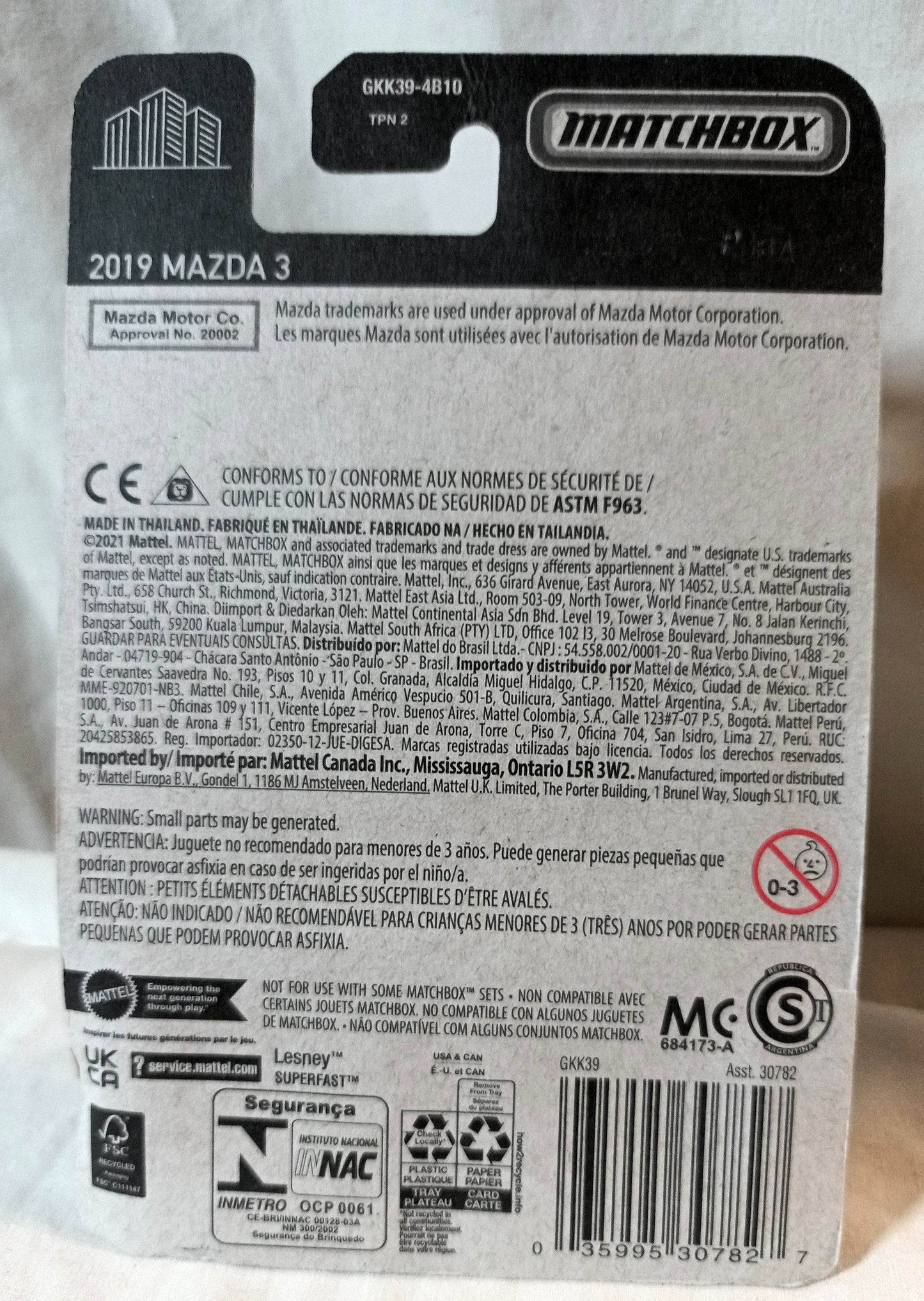 Matchbox #41 2019 Mazda 3 Axela Hatchback MBX Metro GKK39 - TulipStuff