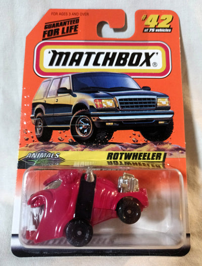 Matchbox 42 Rotwheeler Dog Concept Car Animals Series 1998 - TulipStuff
