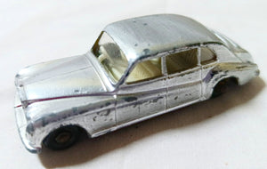 Lesney Matchbox 44 Rolls Royce Phantom V 1964 Custom Repaint Silver - TulipStuff