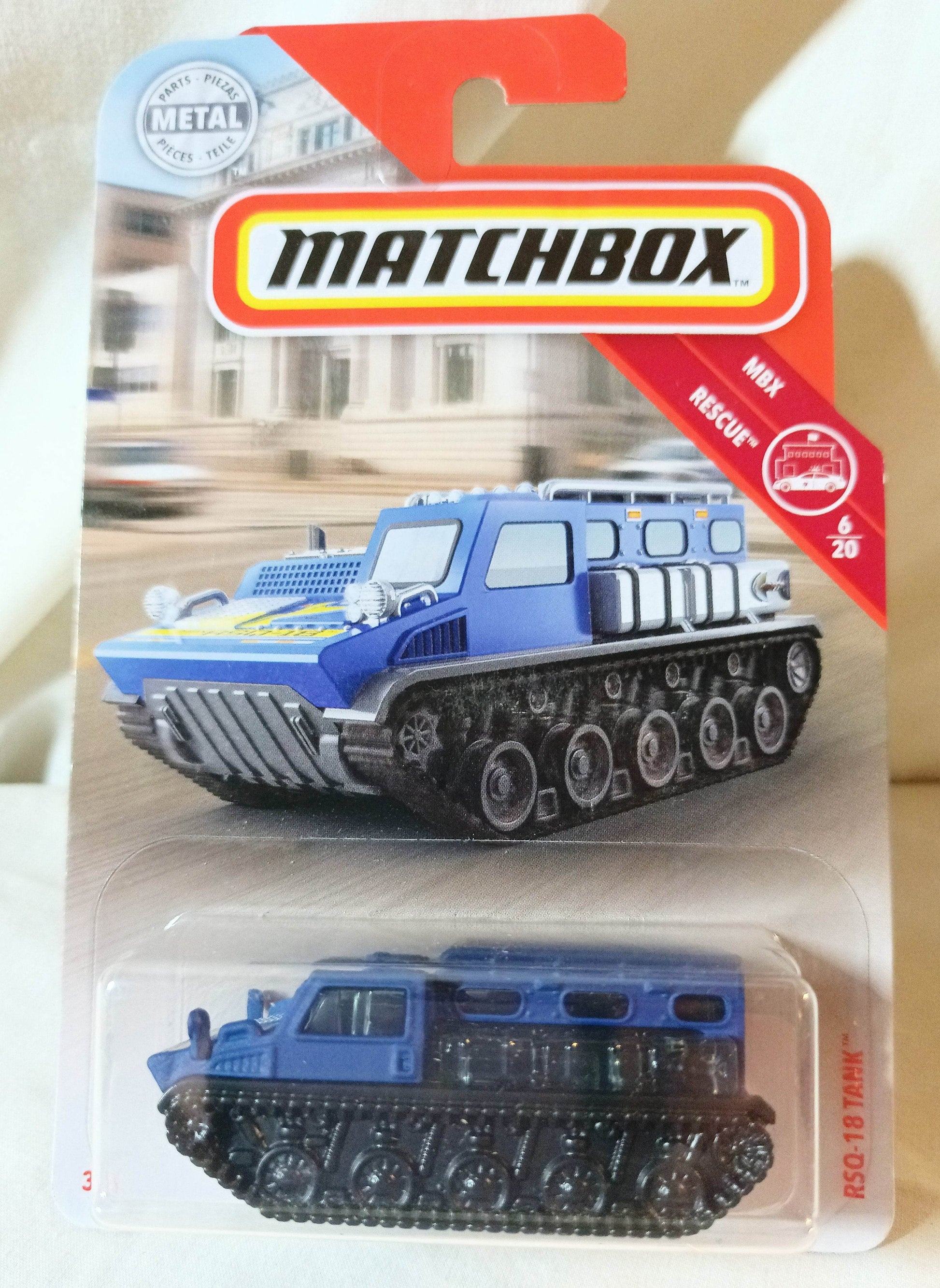 Matchbox MB44 RSQ-18 Tank MBX Rescue Blue 2019 - TulipStuff
