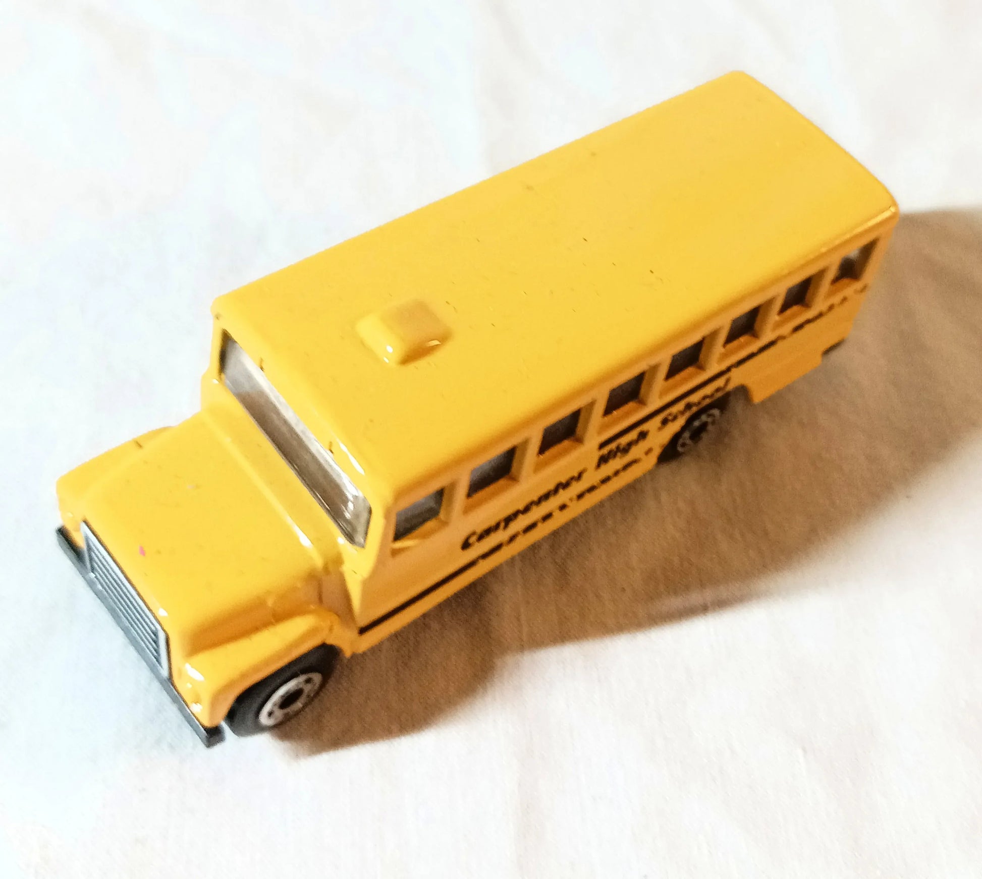 Matchbox #12 School Bus Carpenter High School 1996 - TulipStuff