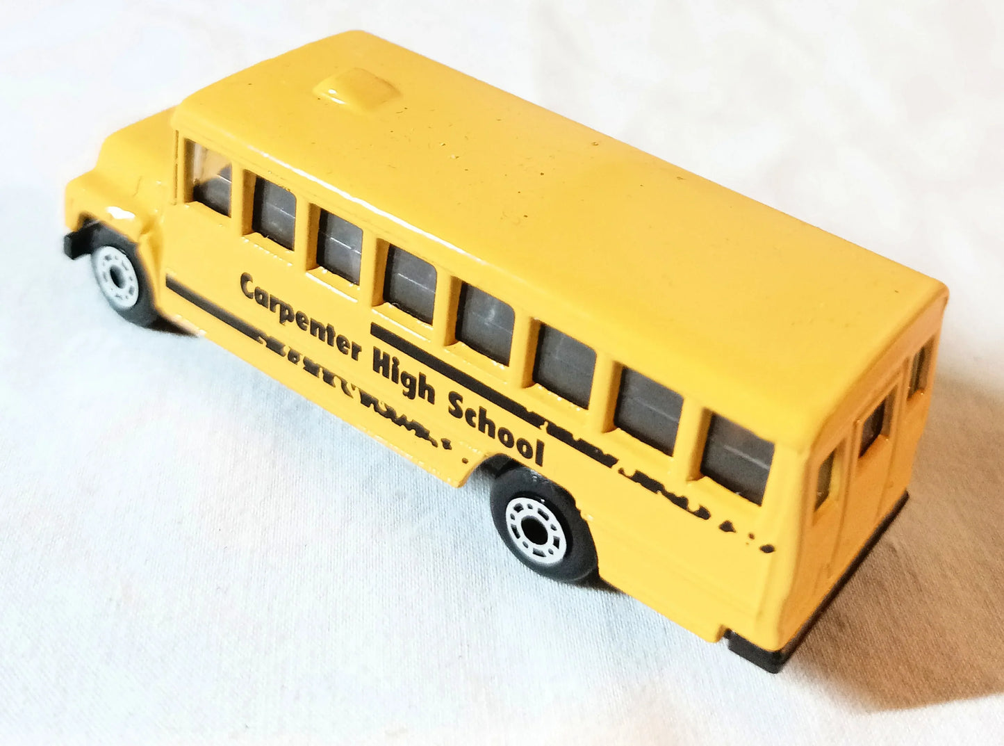 Matchbox #12 School Bus Carpenter High School 1996 - TulipStuff