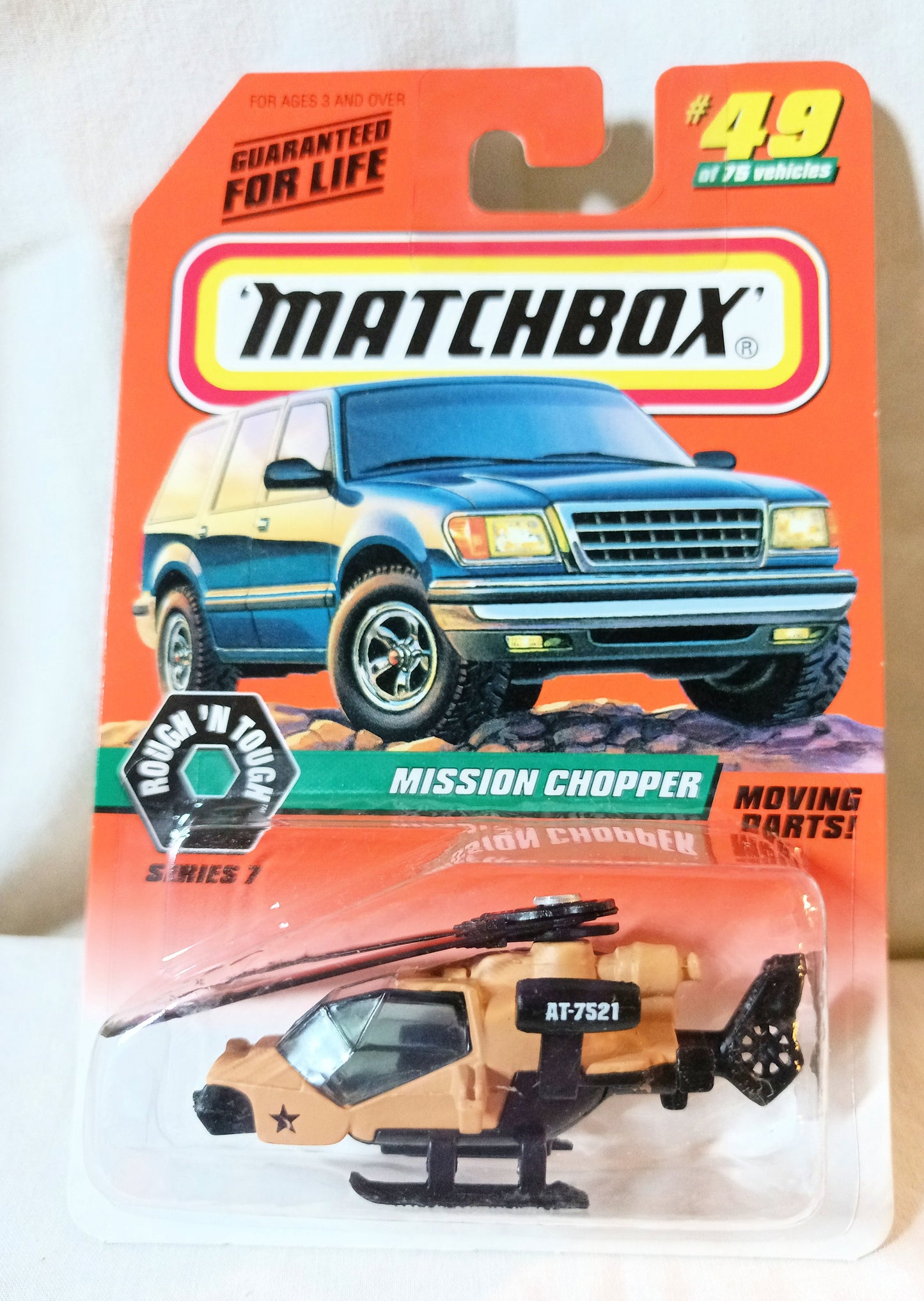 Matchbox 49 Mission Chopper Military Helicopter Rough N Tough 1998 - TulipStuff