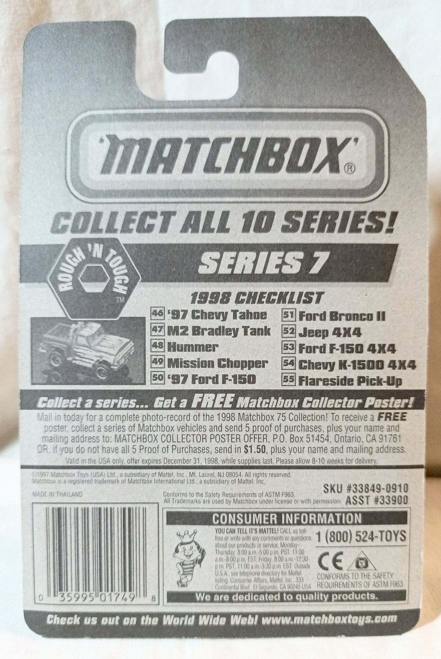 Matchbox 49 Mission Chopper Military Helicopter Rough N Tough 1998 - TulipStuff