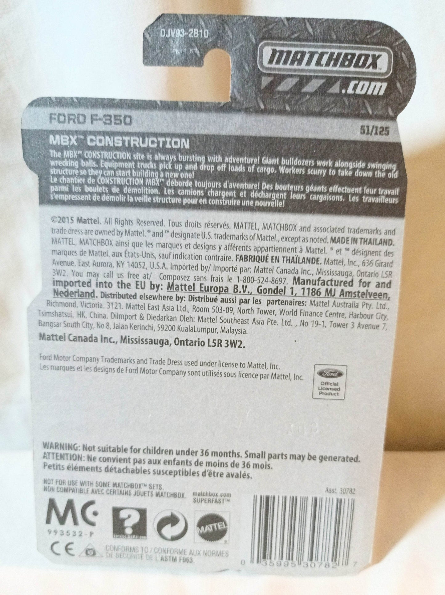 Matchbox #51 Ford F350 Stakebed Truck MBX Construction 2016 - TulipStuff