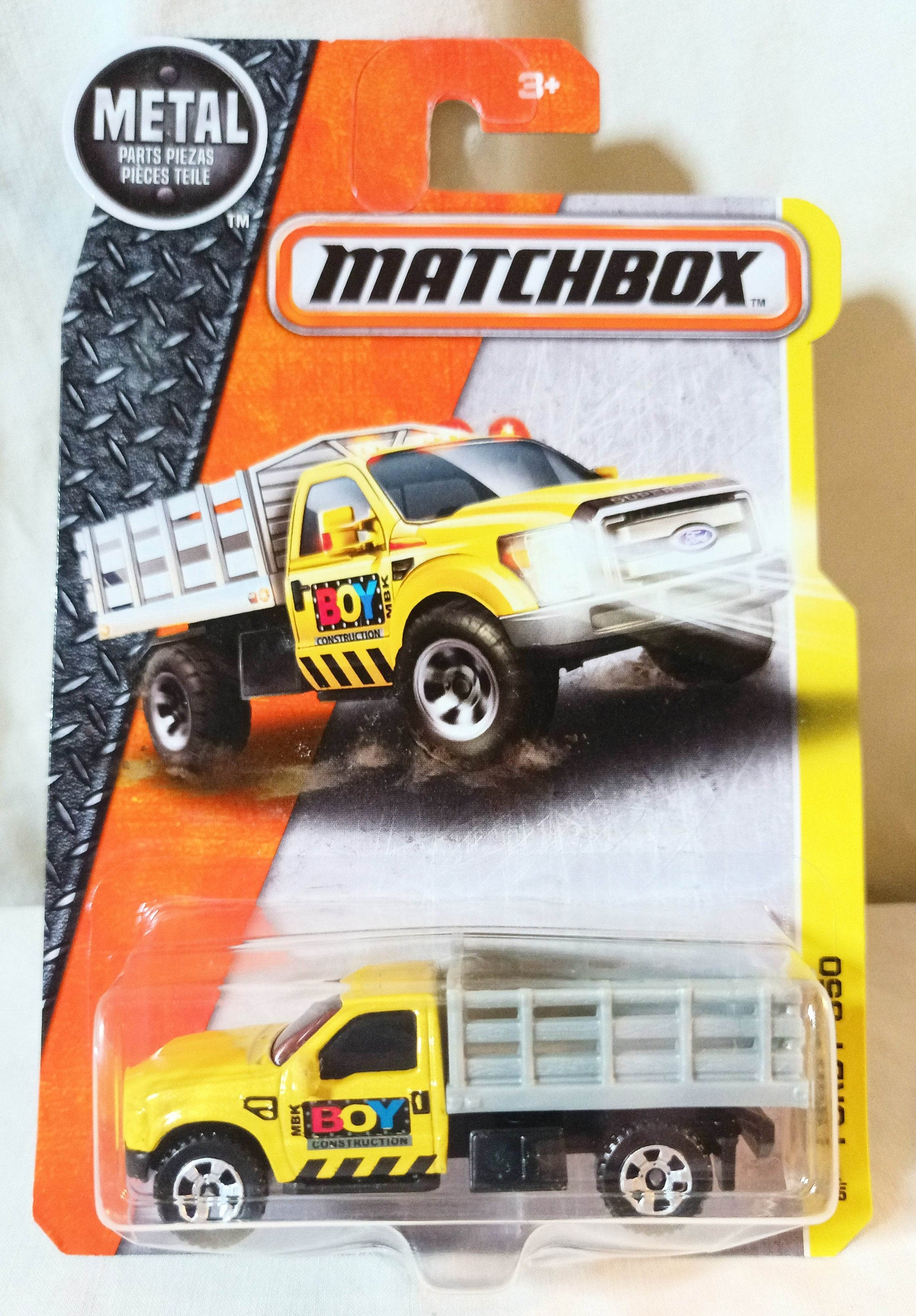 Matchbox #51 Ford F350 Stakebed Truck MBX Construction 2016 - TulipStuff