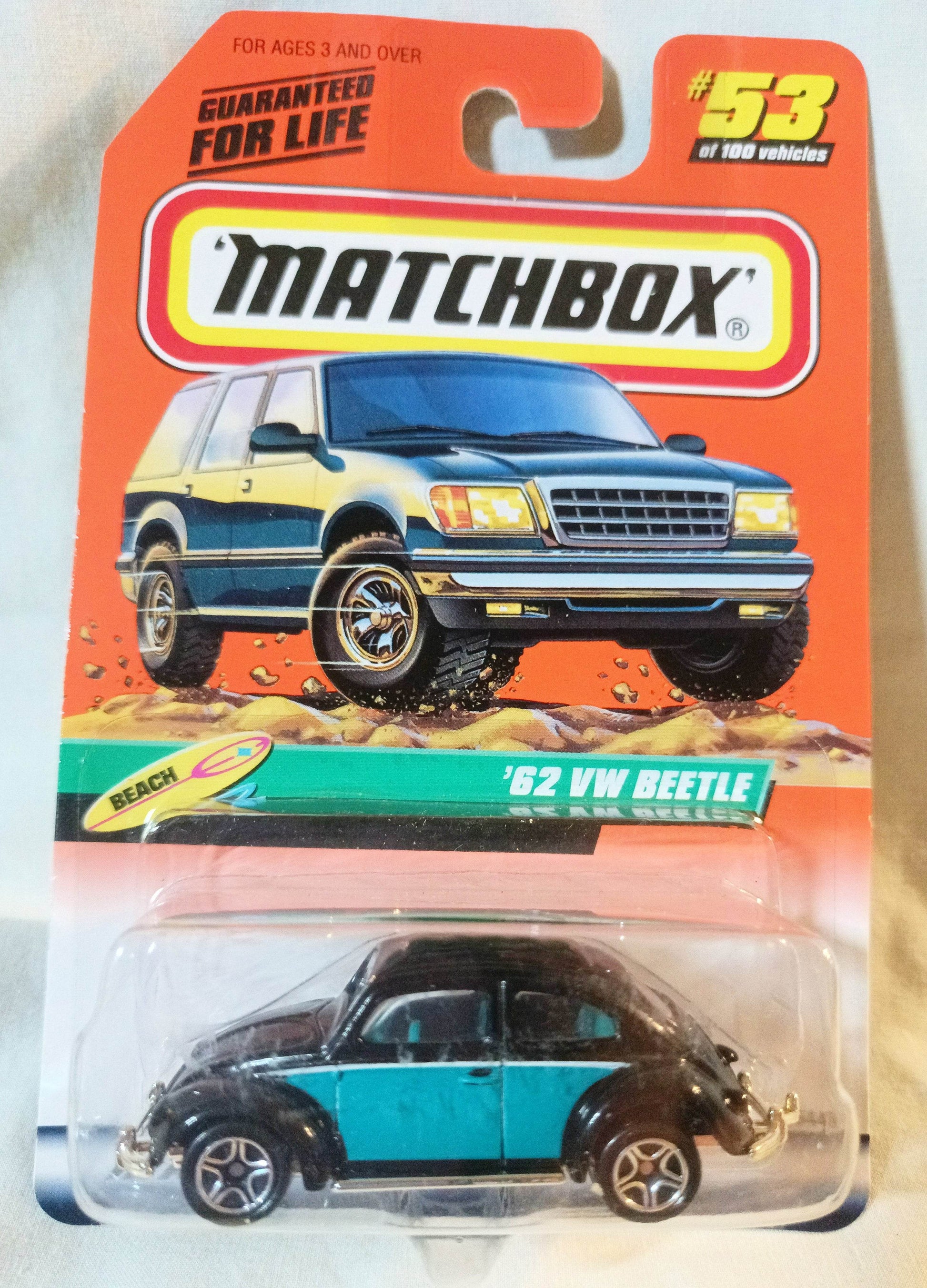 Matchbox #53 '62 VW Beetle Beach Series 1999 - TulipStuff