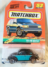 Load image into Gallery viewer, Matchbox #53 &#39;62 VW Beetle Beach Series 1999 - TulipStuff
