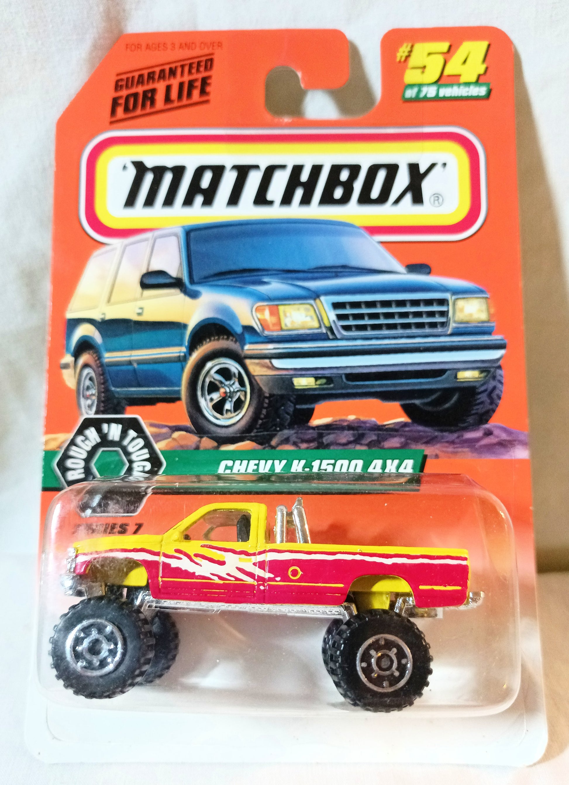Matchbox #54 Chevy K-1500 4X4 Pickup Truck Rough N Tough 1998 - TulipStuff