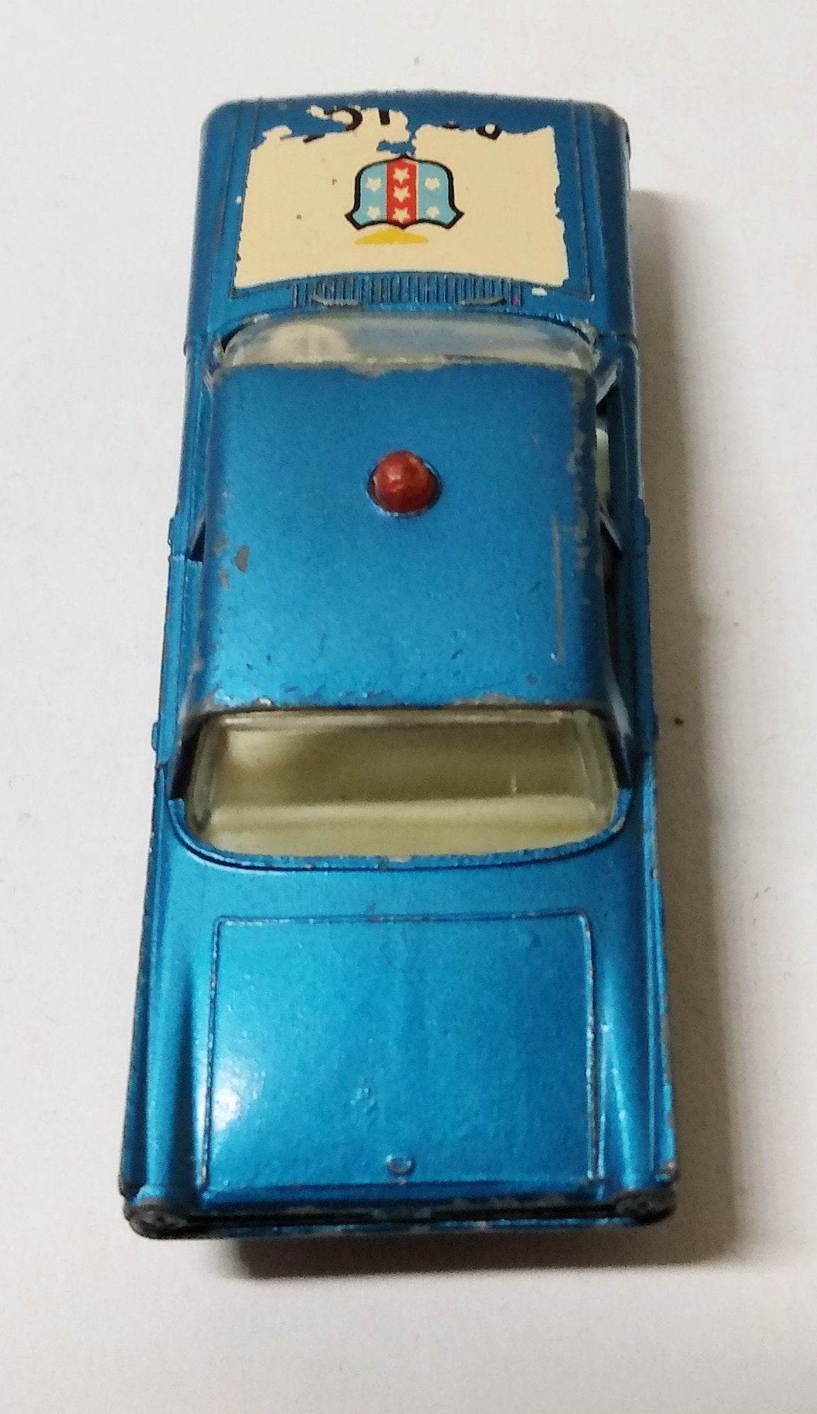 Lesney Matchbox 55 Ford Fairlane Police Car England 1963 - TulipStuff