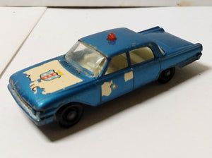 Lesney Matchbox 55 Ford Fairlane Police Car England 1963 - TulipStuff