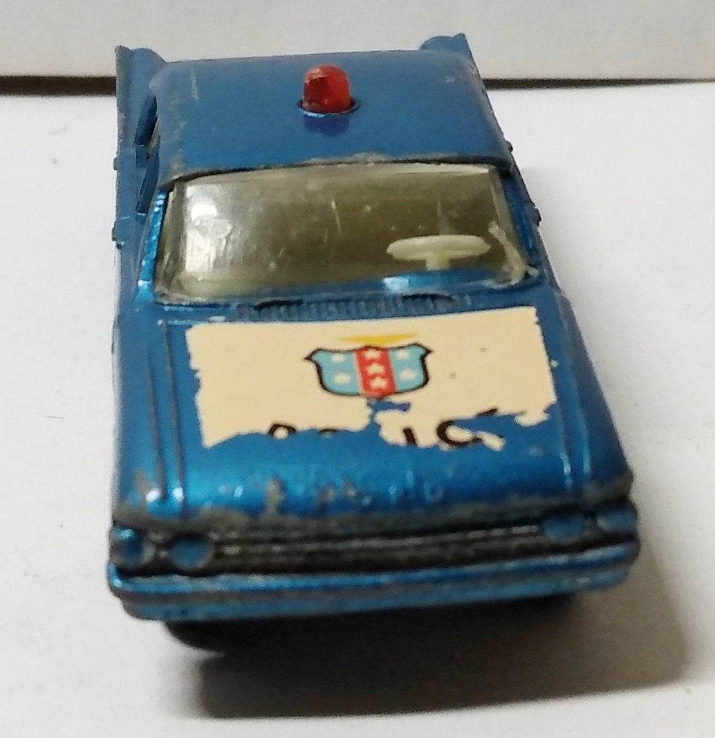 Lesney Matchbox 55 Ford Fairlane Police Car England 1963 - TulipStuff