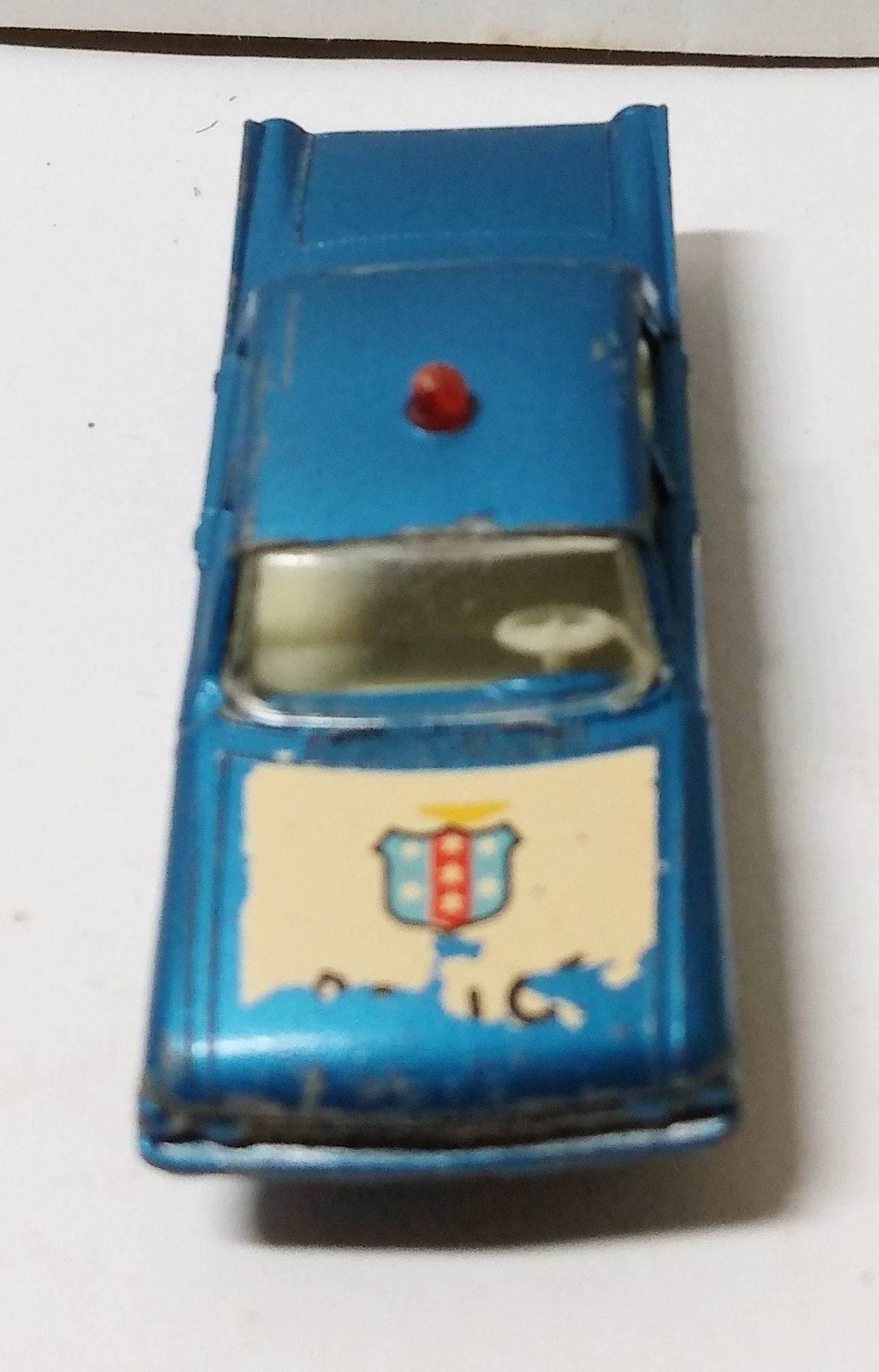 Lesney Matchbox 55 Ford Fairlane Police Car England 1963 - TulipStuff