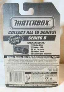 Matchbox #56 Dodge Viper RT/10 Sports Car Super Cars Yellow 1998 - TulipStuff 