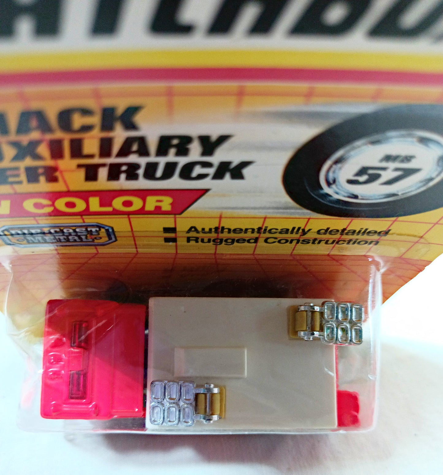 Matchbox #57 Auxiliary Power Truck Fire Rescue Orange 1992 - TulipStuff