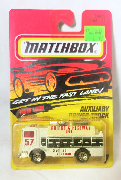 Matchbox #57 Auxiliary Power Truck Bridge & Highway White 1996 - TulipStuff
