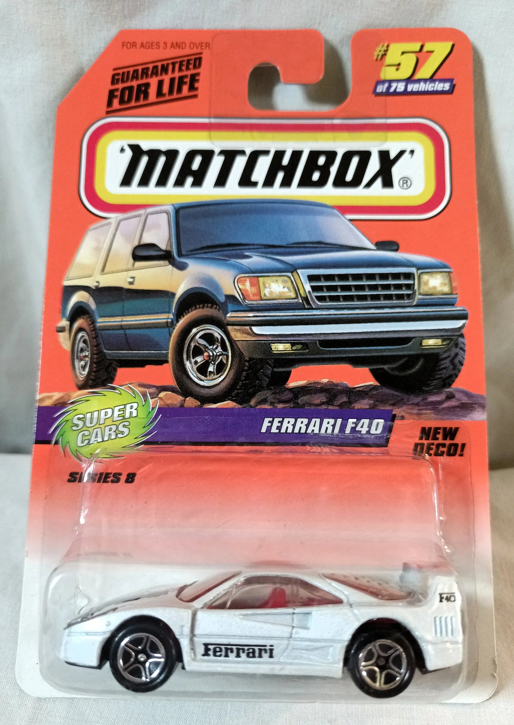 Matchbox 57 Ferrari F40 Super Cars Series 8 Italian Sports Car 1998 - TulipStuff